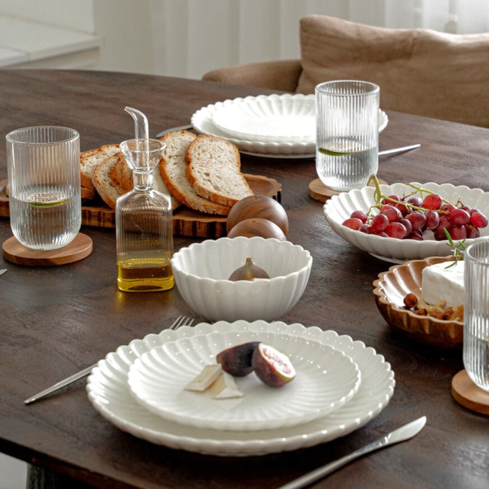 Zoha Lotus Porzellan-Tafelservice für 6 Personen