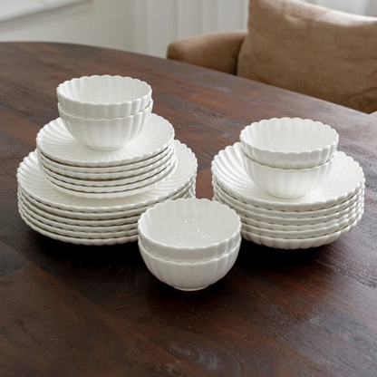 Zoha Lotus Porzellan-Tafelservice für 6 Personen