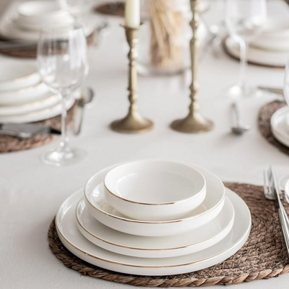 Zoha Pure Gold Porzellan-Tafelservice für 6 Personen