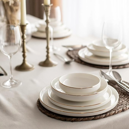 Zoha Pure Gold Porzellan-Tafelservice für 6 Personen