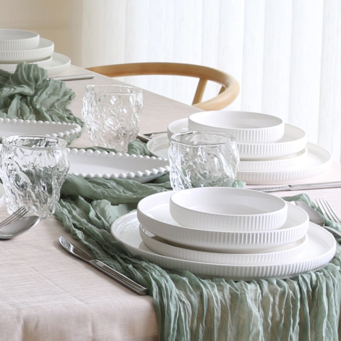 Zoha Relief Porzellan-Tafelservice für 6 Personen