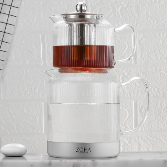 Zoha Riffle Induktion Glas Teekanne